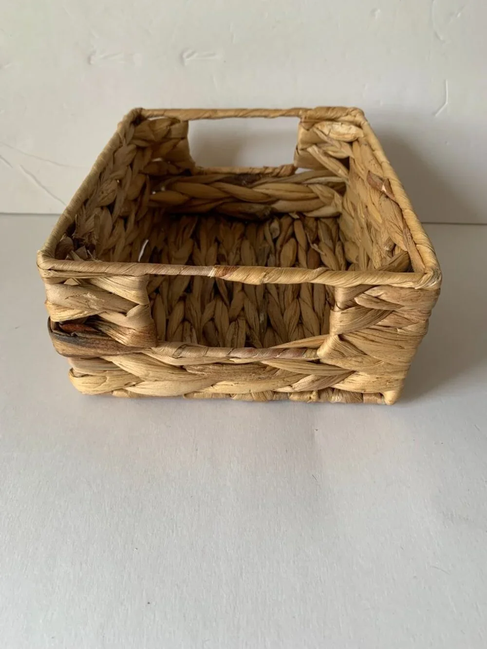NATURAL WATER HYACINTH WICKER UNDER BED SMALL BASKET